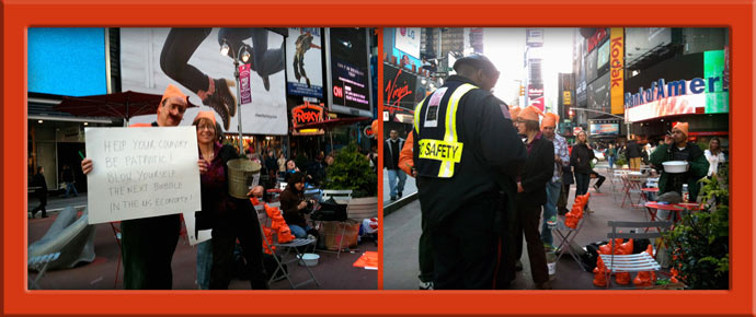 Times Square Bubble Blowing